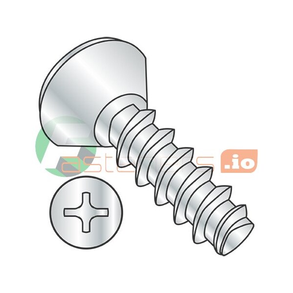 Newport Fasteners Thread Forming Screw, #8 x 3/8 in, Zinc Plated Steel Oval Head Phillips Drive, 6000 PK 955172 - main